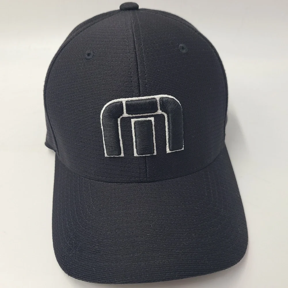 Travis Mathew Hat Fitted L-XL Black White‎ Golf Tennis Pickleball Outdoors Men